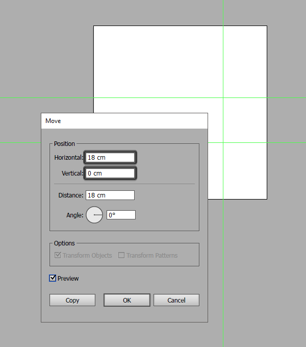 positioning the vertical guide