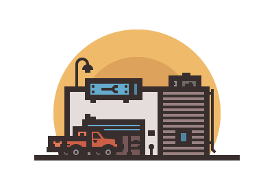 Cómo Crear una Ilustración de Taller de Reparación de Autos en Adobe Illustrator