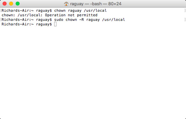 Fixing Ownership of usrlocal