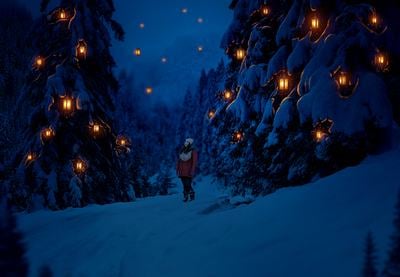 Cómo crear una manipulación fotográfica resplandeciente de una noche de invierno en Adobe Photoshop