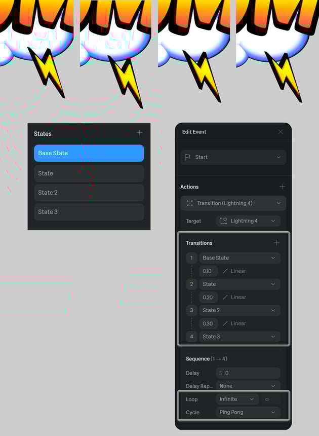 Animate the last lightning bolt