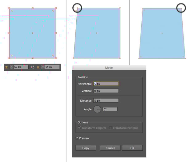 start shaping the head from a rectangle 