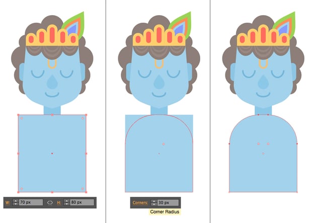 shape the body from a rectangle