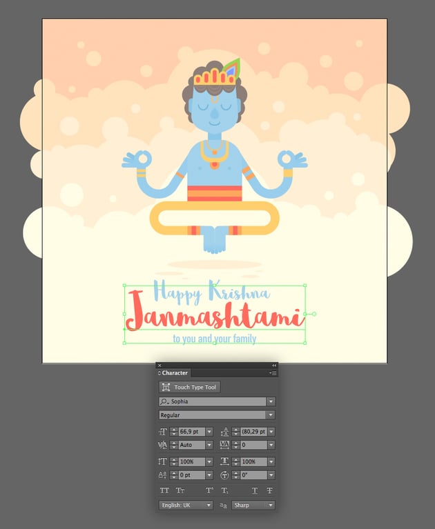 add text to the postcard