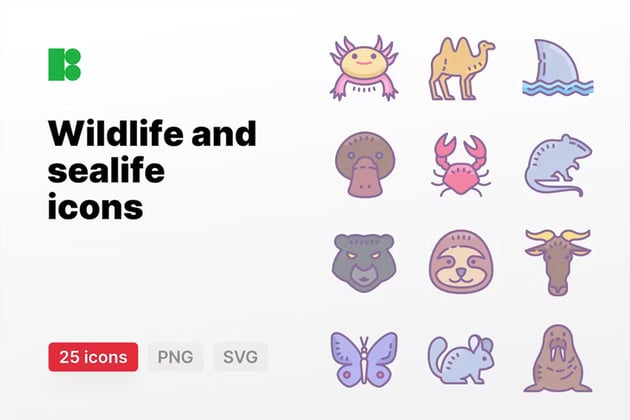 Wildlife and Sealife Icons
