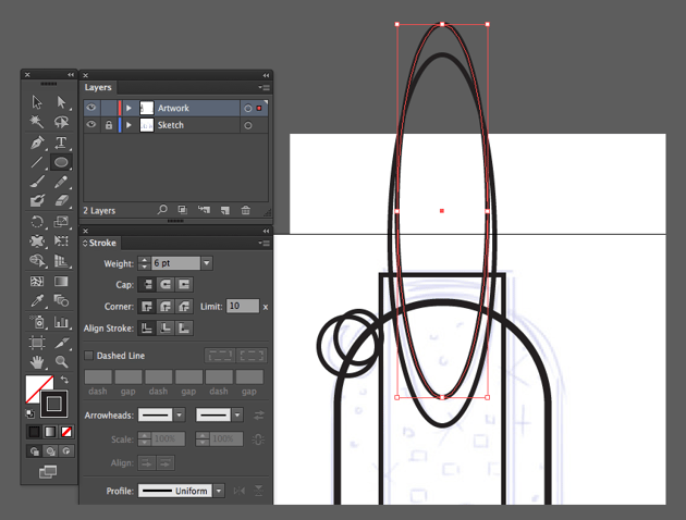 adobe illustrator ellipse tool vector crescent tower hole  u hole ellpses crop trom kingdome centre