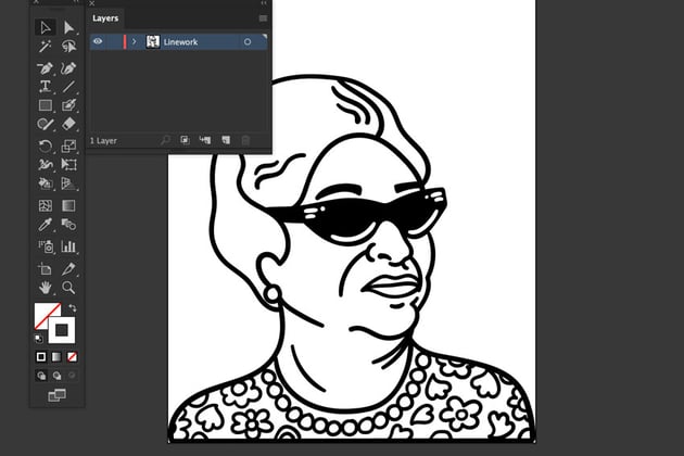 USe Blob Brush Tool Sketch Illustration Oum Kulthoum