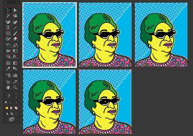 Use Smart Guides Shortcut and Duplicate frames by Shift Alt Drag