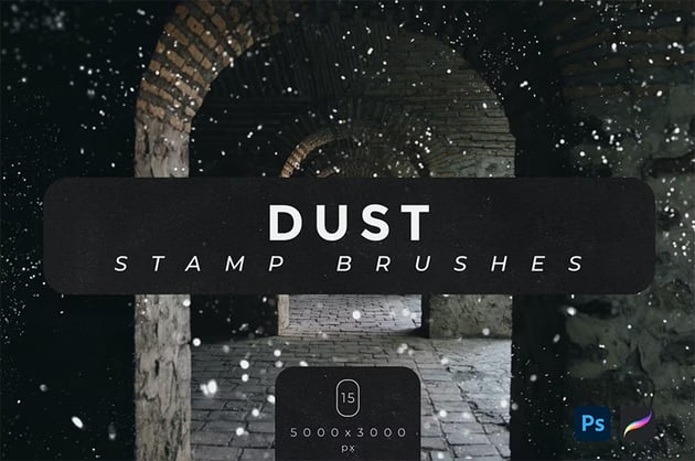 Procreate and photoshop dust effect brush stamps