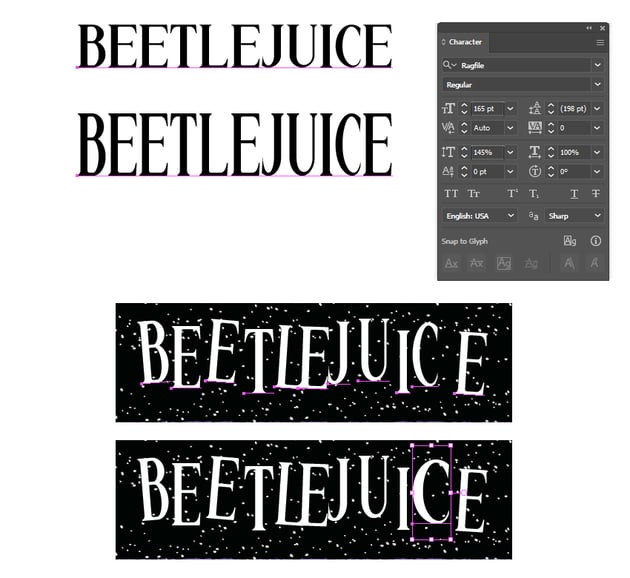 How to type the beetlejuice font