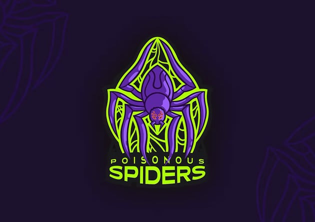Poisonous spider logo available on Envato Elements 