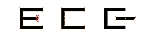 How to distort letter E