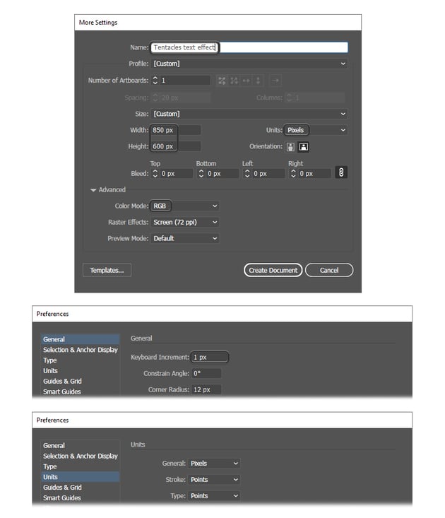 how to open a new Illustrator document