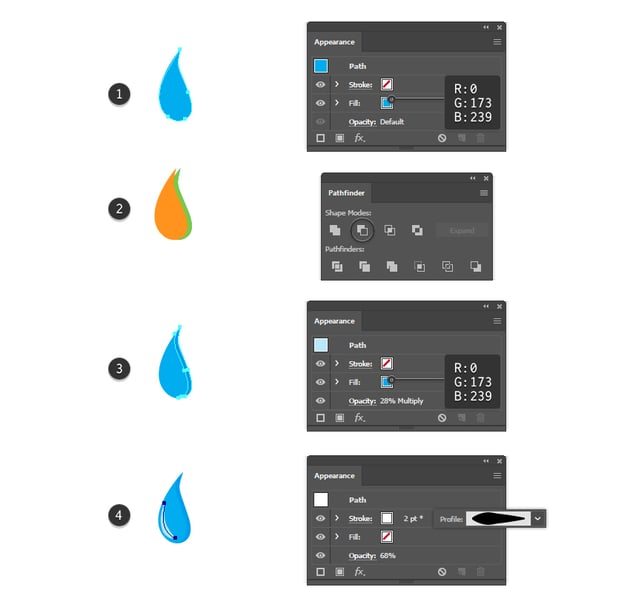 how to create a simple water droplet 