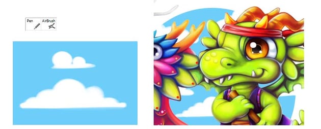 Cloud pattern on background