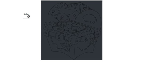 Adding background beneath the line art