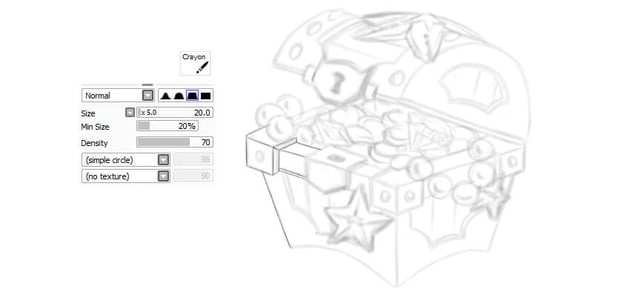 Beginning work on line art