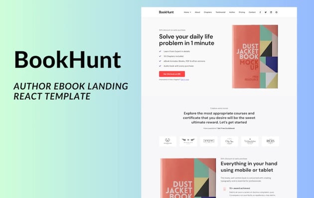 Bookhunt ebook HTML template