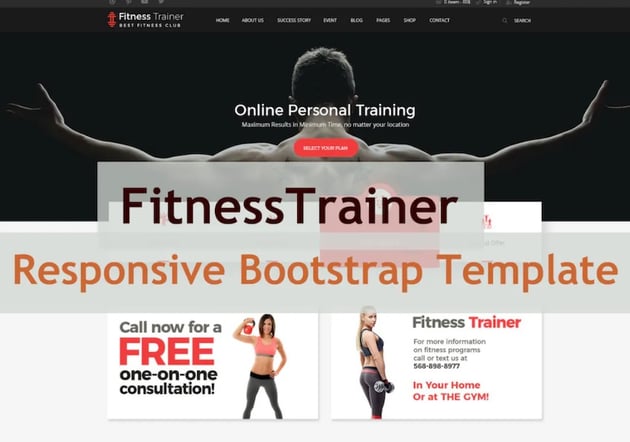fitness trainer website template