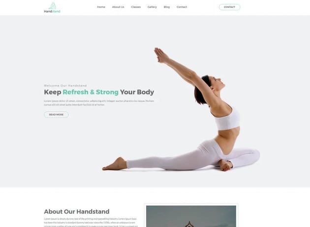 handstand website template