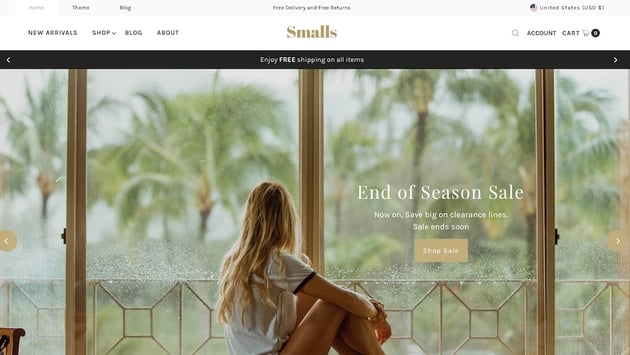 vantage shopify theme for selling in person