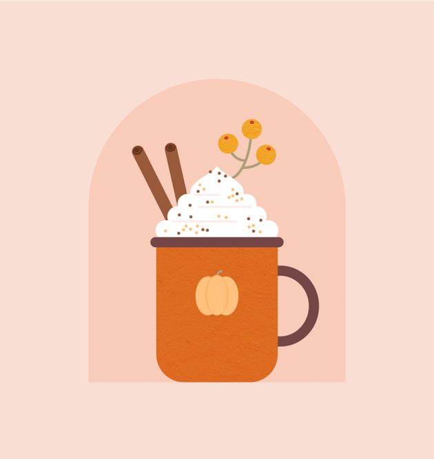 how to place the yellow berry branch on the cup