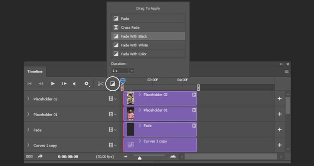 Creating the fade effect
