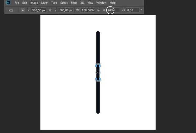changing the height of the shape