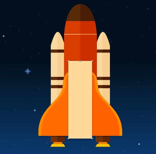 Space shuttle body edit - add middle point