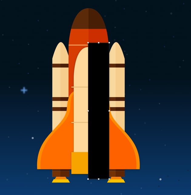Space shuttle body - add shadow