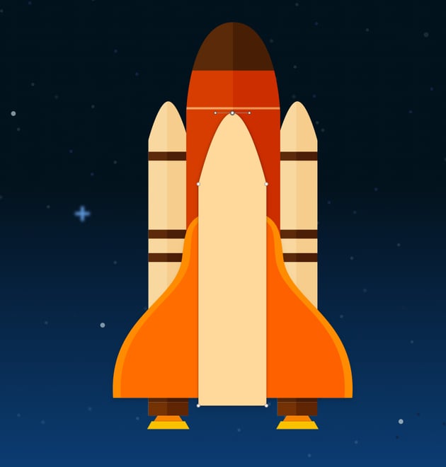 Space shuttle body edit - create nose