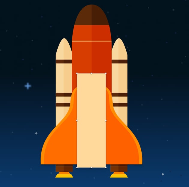 Create space shuttle body