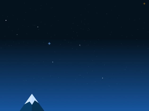 Mountain peak finished