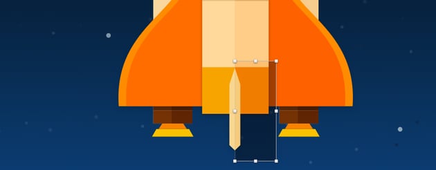 Vertical tail shadow - adjust blending and opacity