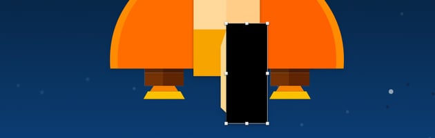 Draw shadow over the tail