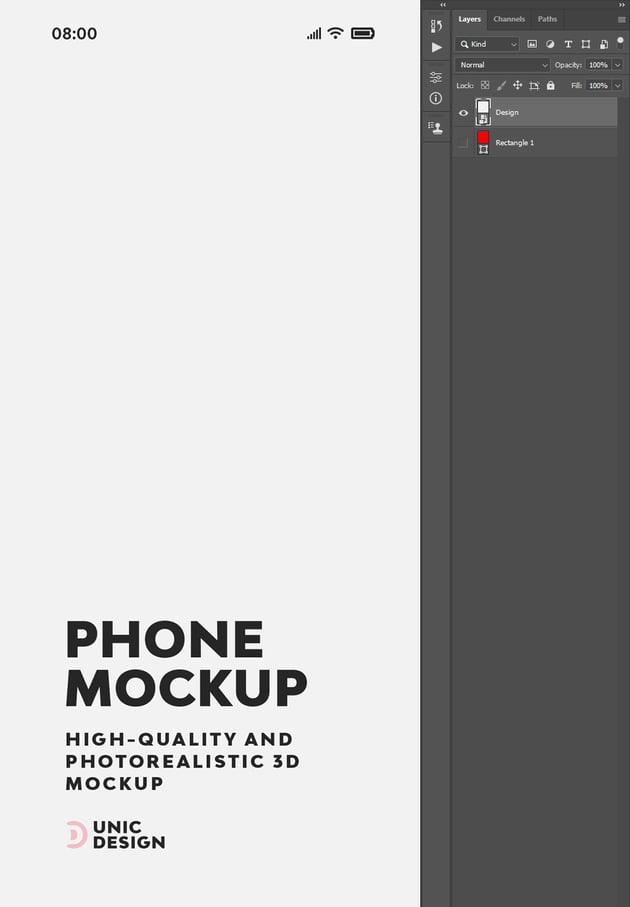 placing design into smart object