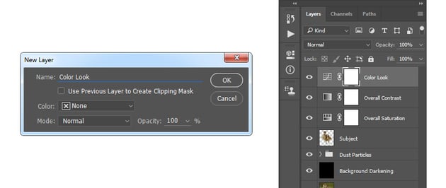 Creating new curves adjustment layer