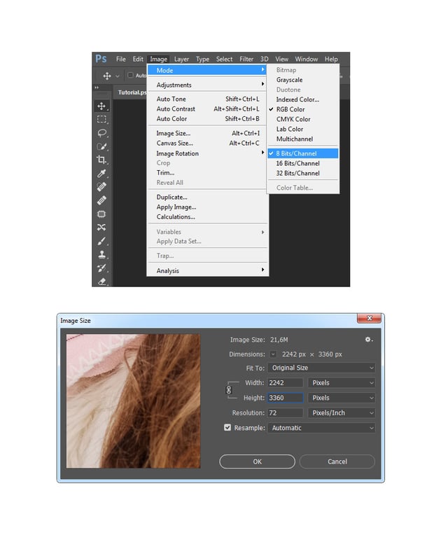 checking image mode and size