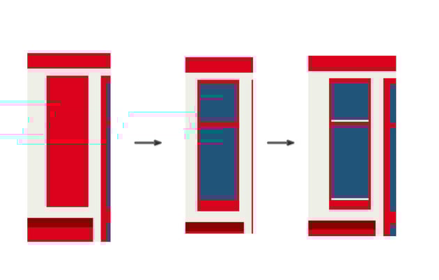 Creating the windows of the tram