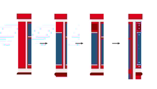 Drawing the windows front and end of the tram