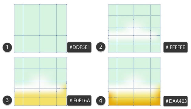 white in the middle yellow on the bottom