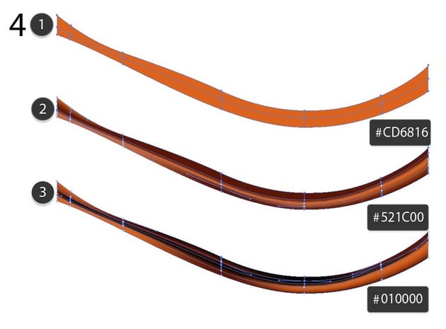 draw abstract piece with mesh