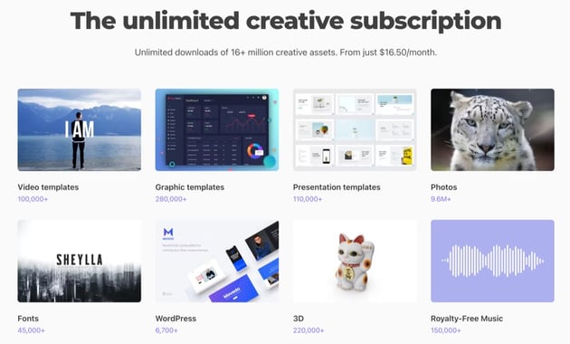 Envato Elements homepage new