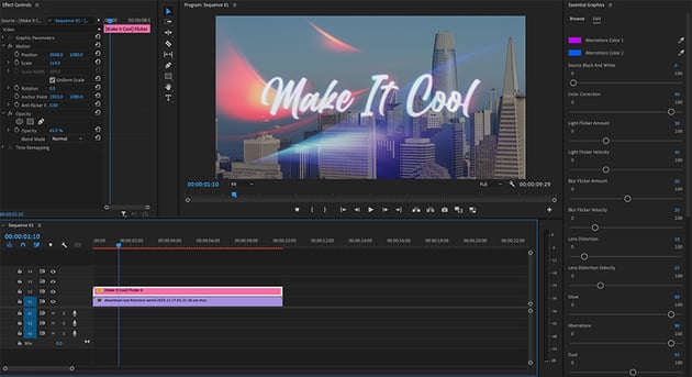 Adjust flicker effect Premiere Pro