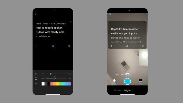 CapCut teleprompter