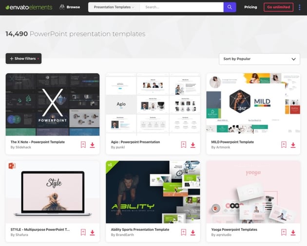 Envato Elements PPT Graphics template