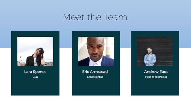 Diapositiva de equipo terminada