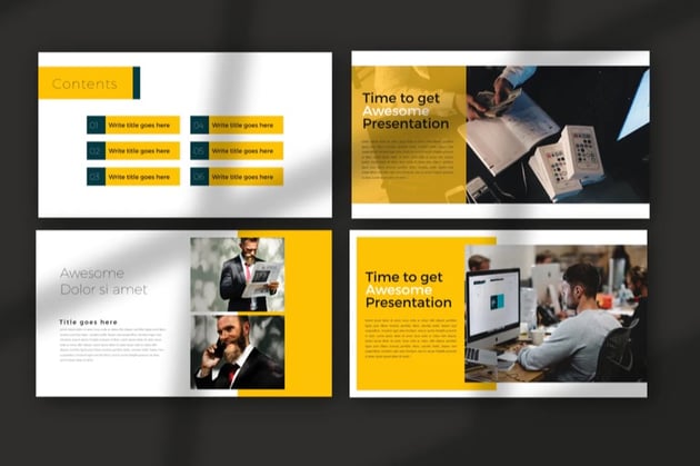 Una plantilla Keynote para plan de negocio como esta de calidad premium de seguro te ayudará a trazar el camino hacia el éxito.