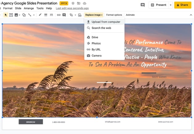 Presentation background