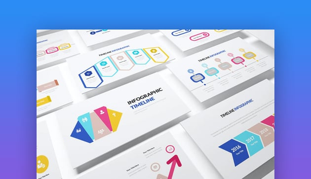 Infographic PowerPoint online presentation mode